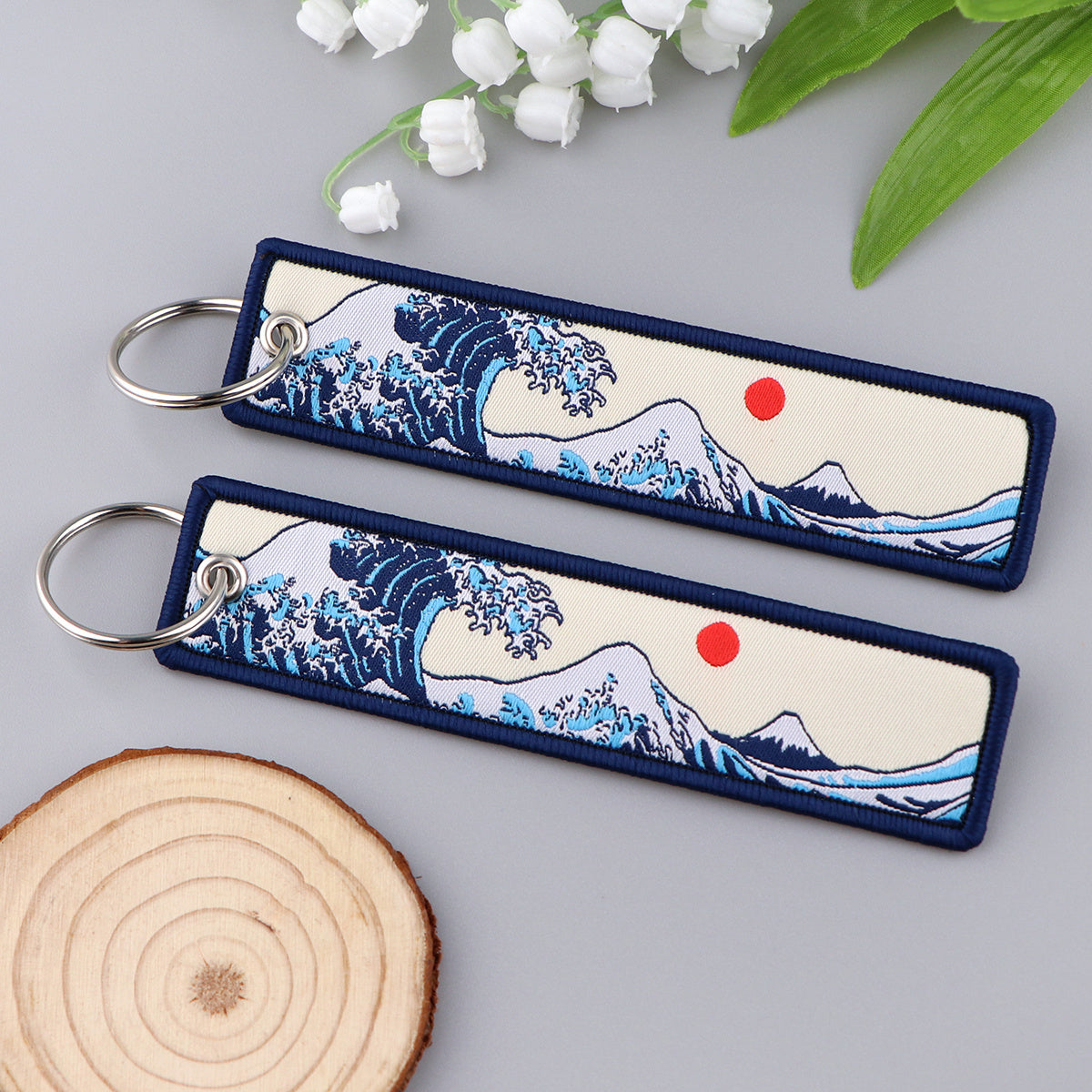Blue Sea Wave Keychain