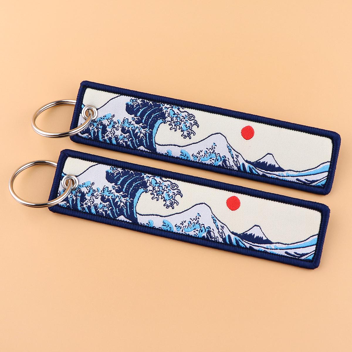Blue Sea Wave Keychain