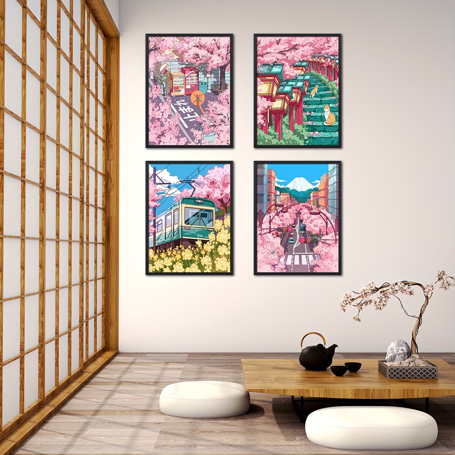 Japanese Sakura Anime Wall Art