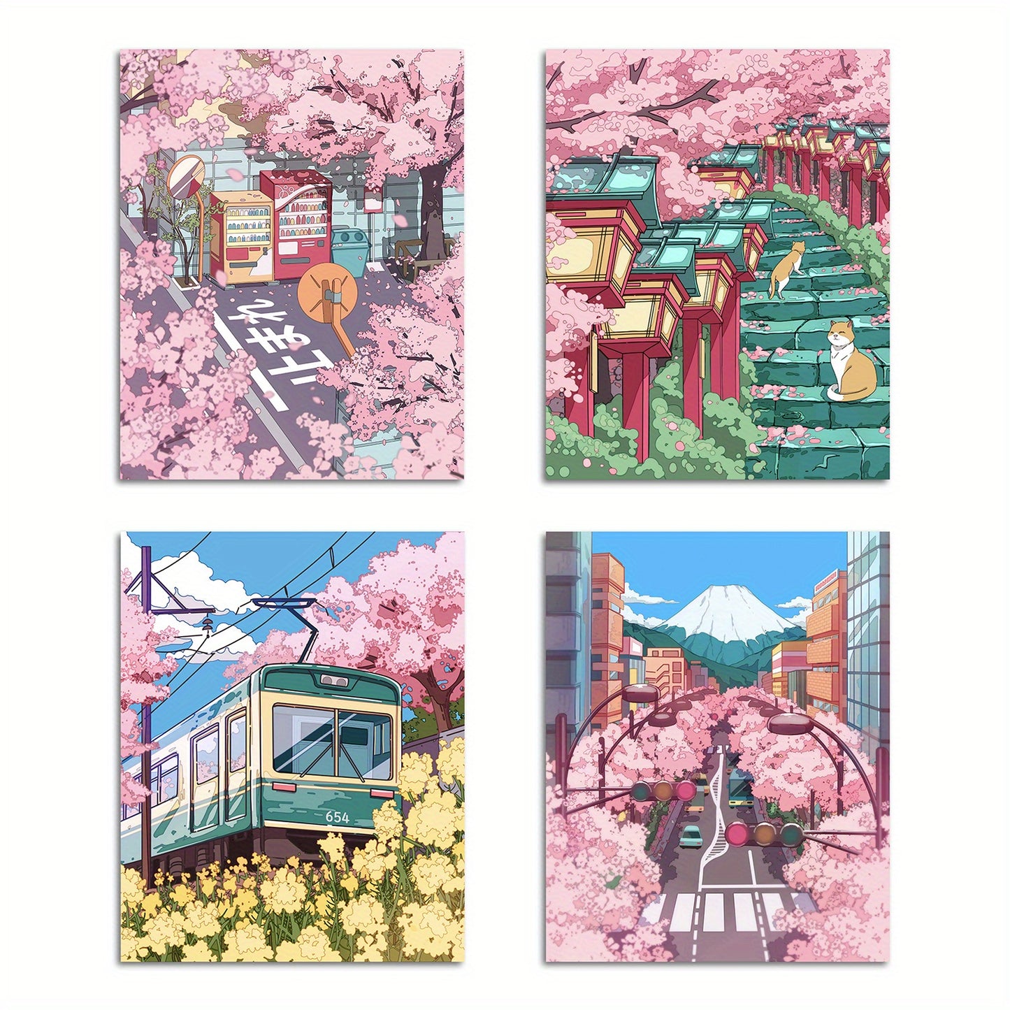 Japanese Sakura Anime Wall Art