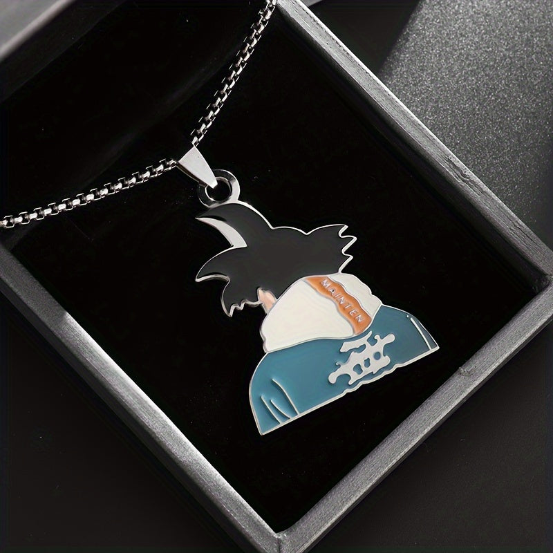 Stainless Steel Anime Pendant Necklace – Son Goku Design for Men & Women