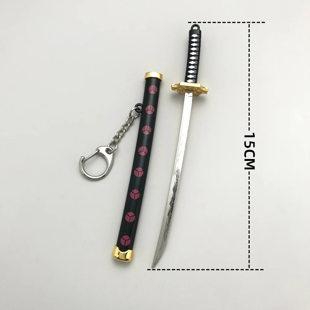 8 Styles Roronoa Zoro Samurai Sword Keychain