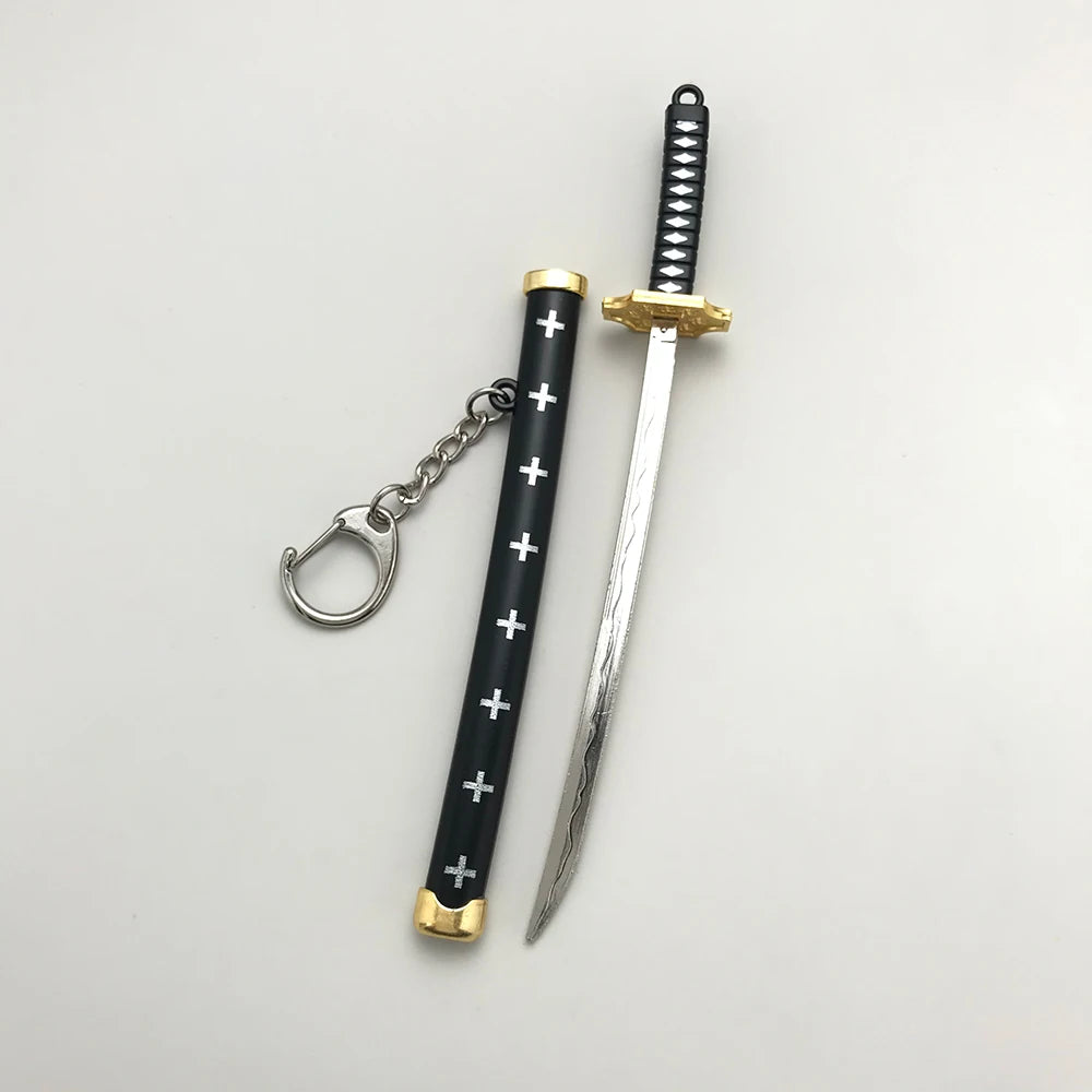 8 Styles Roronoa Zoro Samurai Sword Keychain
