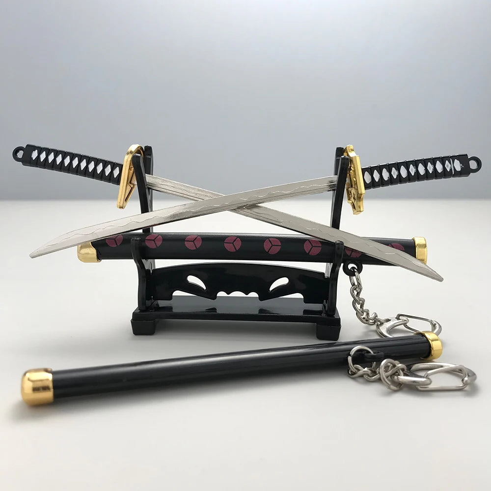 8 Styles Roronoa Zoro Samurai Sword Keychain