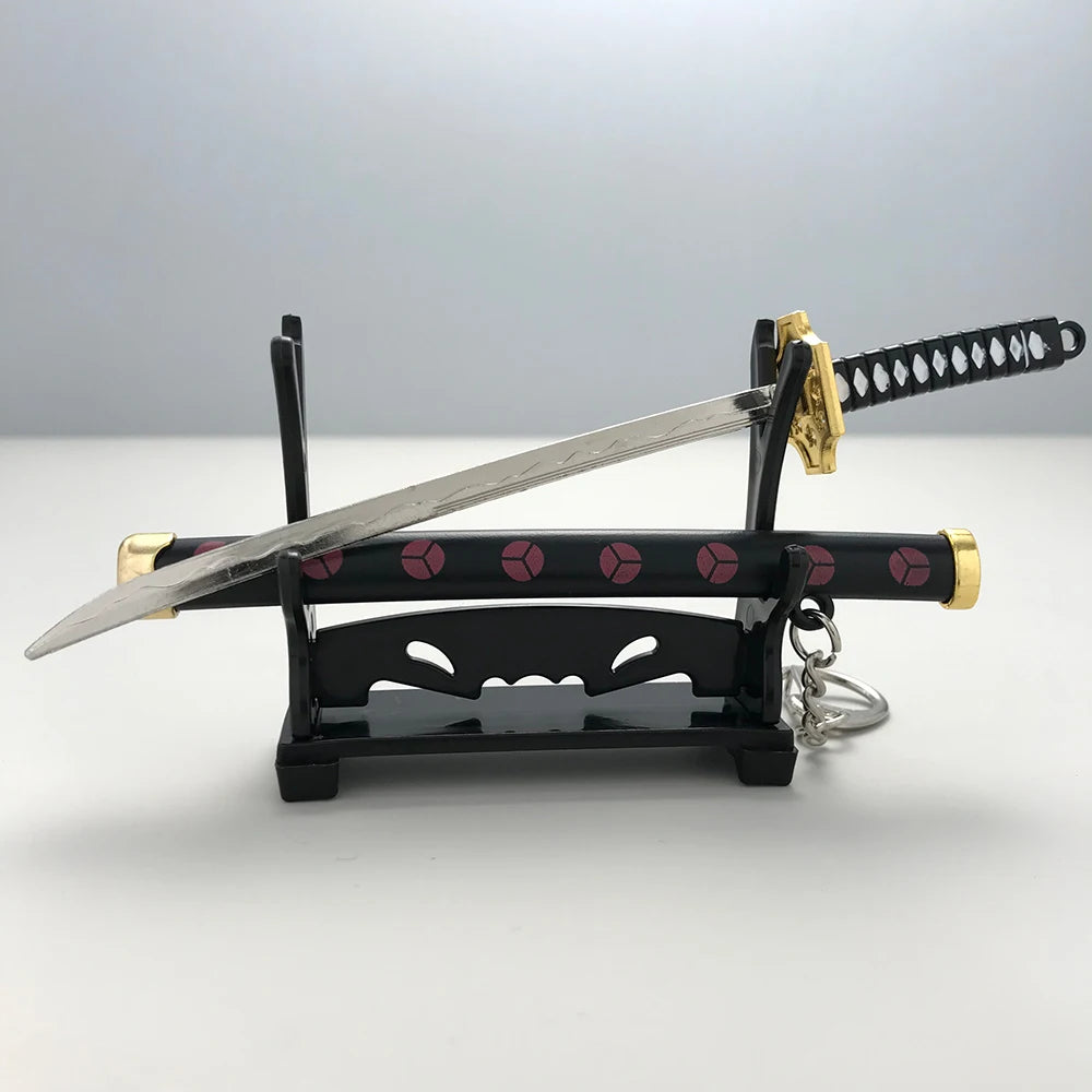 8 Styles Roronoa Zoro Samurai Sword Keychain