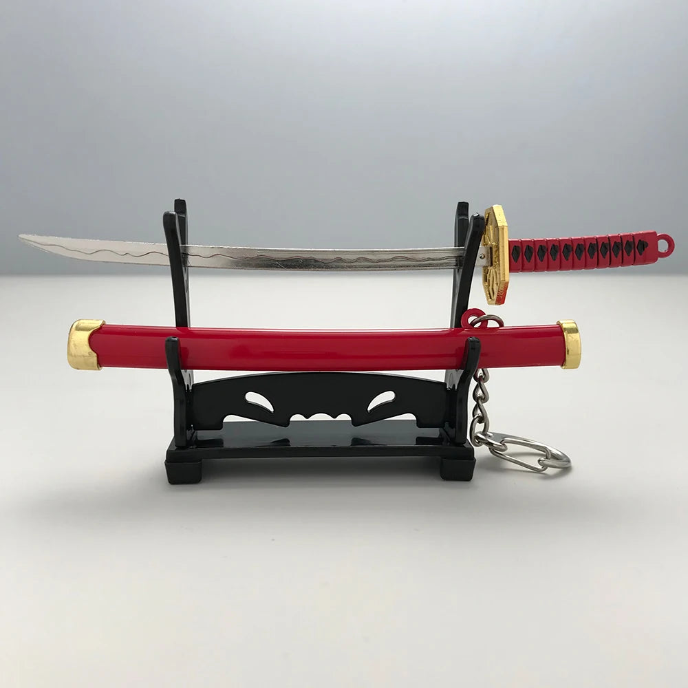 8 Styles Roronoa Zoro Samurai Sword Keychain