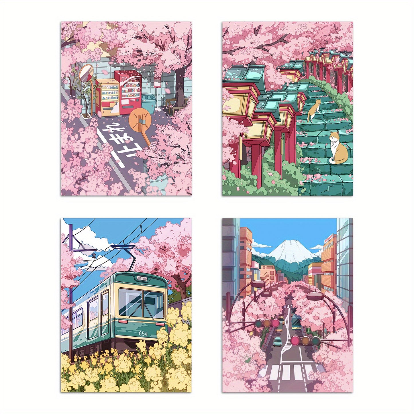 Japanese Sakura Anime Wall Art