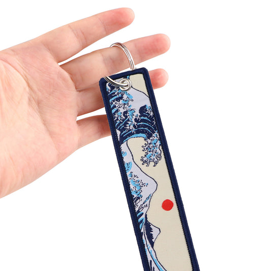Blue Sea Wave Keychain