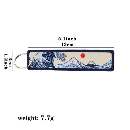 Blue Sea Wave Keychain