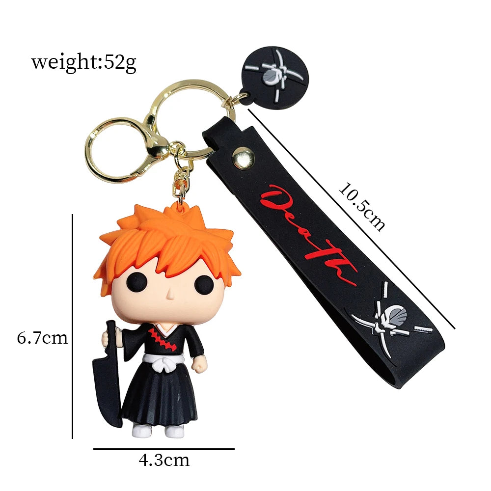 Bleach Anime Keychain - Silicone Pendant for Fans, Bags, & Cars