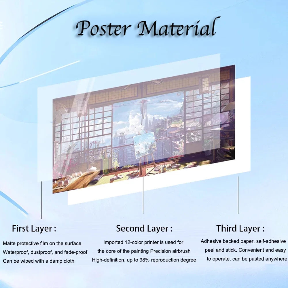 Hunter x Hunter Anime Poster - Killua, Gon, Hisoka and more | Self-Adhesive Wall Decor for Fans & Collectors