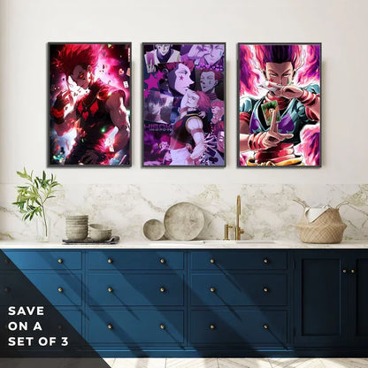 Hunter x Hunter Anime Poster - Killua, Gon, Hisoka and more | Self-Adhesive Wall Decor for Fans & Collectors