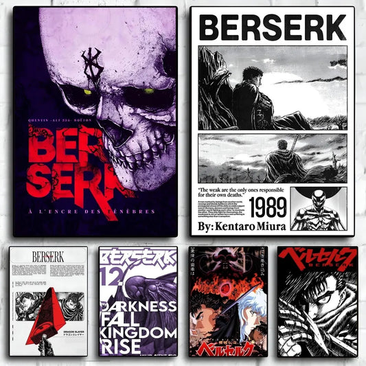 Berserk Anime Poster - Wall Art for Room, Bar, or Café Décor