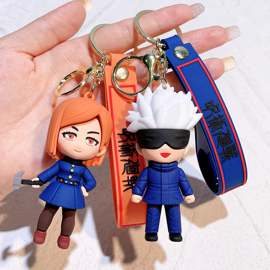 Jujutsu Kaisen Character Keychains – Gojo, Itadori, Fushiguro, Kugisaki & Sukuna Kawaii Pendant for Bags & Keys